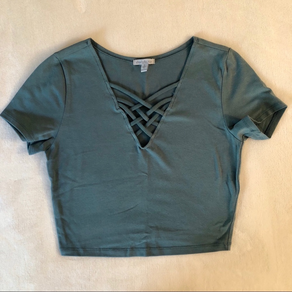 Teal Crop Top✨